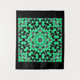 Nahtlose abstrakte Mandala-Herzen hell rund um die Wandteppich