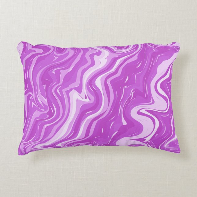 Nahtlose Abstrakte Marmorplatte Pink Pattern Kisse Dekokissen (Vorderseite)