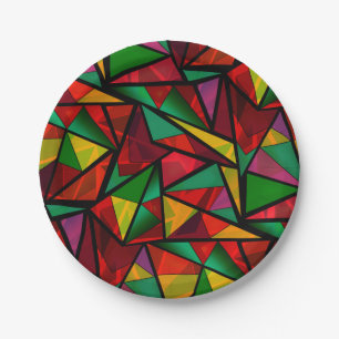 Nahtlose abstrakte, moderne geometrische Formen tr Pappteller