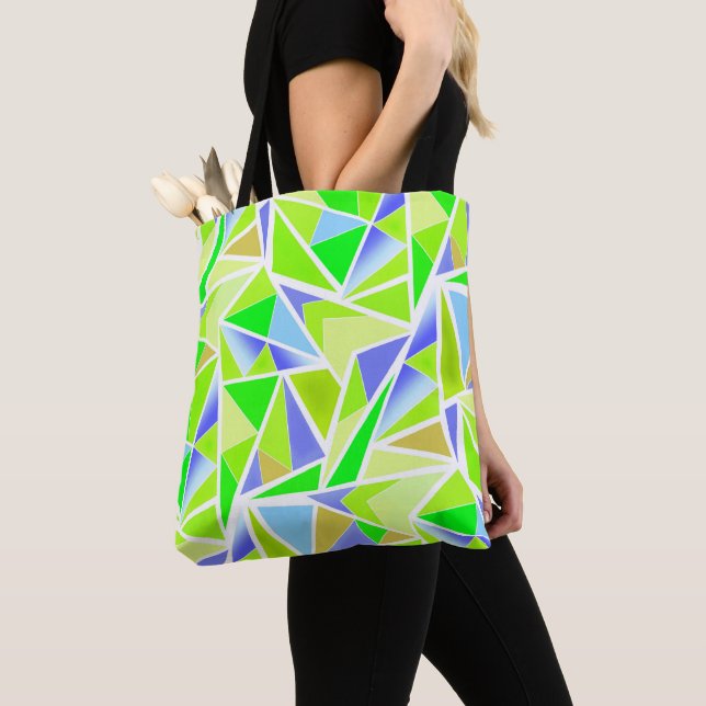 Nahtlose abstrakte, moderne geometrische Formen tr Tasche (Von Nahem)
