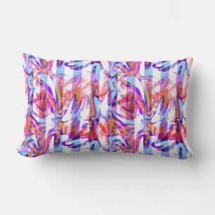 Nahtlose abstrakte moderne Pinselstriche multicolo Lendenkissen
