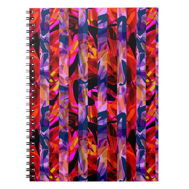 Nahtlose abstrakte moderne Pinselstriche multicolo Notizblock (Vorderseite)