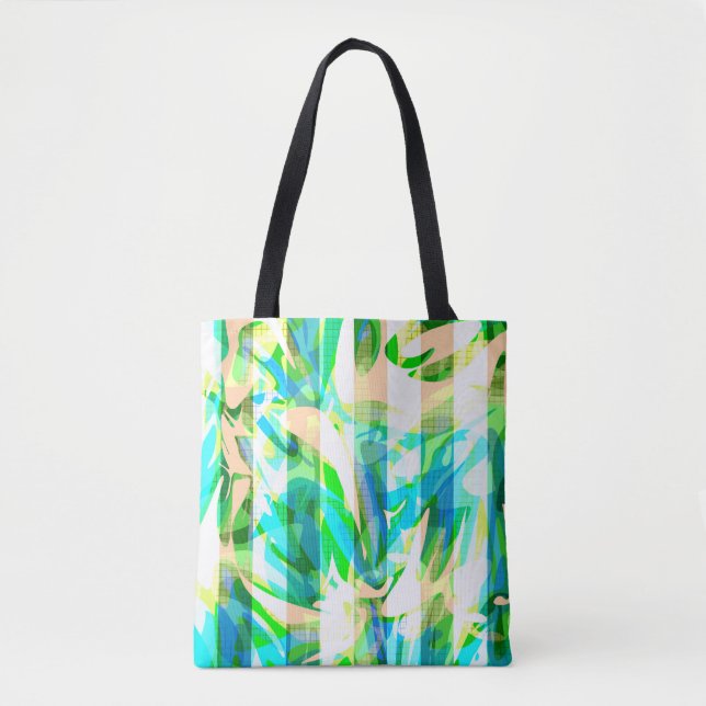 Nahtlose abstrakte moderne Pinselstriche multicolo Tasche (Vorderseite)
