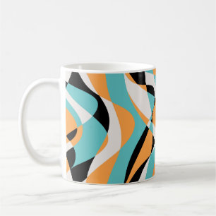 Nahtlose abstrakte Wellenmuster. Herrlich nahtlos Kaffeetasse