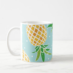 Nahtlose Ananas Muster tropische Printwerbung Kaffeetasse