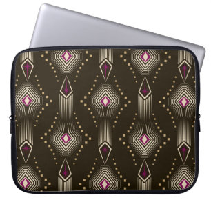 Nahtlose antike Kunst Deko Muster oder Name Laptopschutzhülle