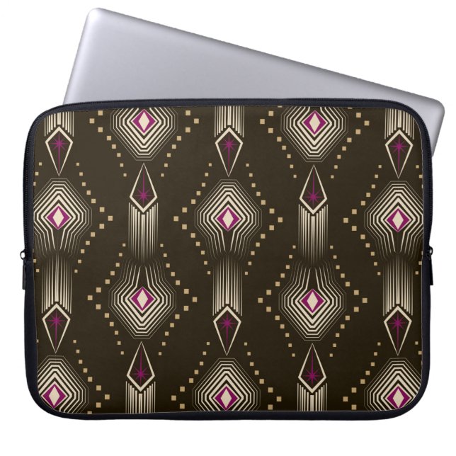Nahtlose antike Kunst Deko Muster oder Name Laptopschutzhülle (Vorderseite)