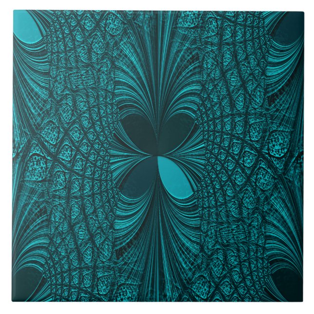 Nahtlose Aquamarine Dekorationsschicht Keramik Til Fliese (Vorderseite)