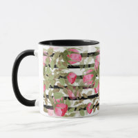 Nahtlose Aquarellfarben Blume Rosa Rosen Blumenrom