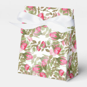 Nahtlose Aquarellfarben Blume Rosa Rosen Blüten Geschenkschachtel