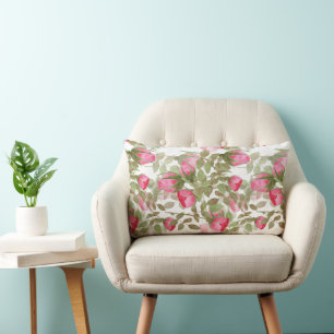 Nahtlose Aquarellfarben Blume Rosa Rosen Blüten Lendenkissen
