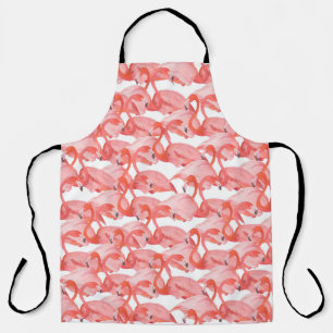 Nahtlose Aquarellmuster mit Flamingo-Klein Schürze