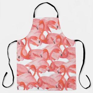 Nahtlose Aquarellmuster mit Flamingos Schürze