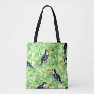 Nahtlose Aquarellmuster mit Toucan l Tasche