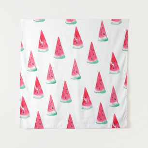 Nahtlose Aquarellmuster mit Wassermelone Wandteppich