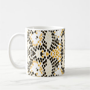 Nahtlose Aquarellschlange. Alligator Leather W Kaffeetasse