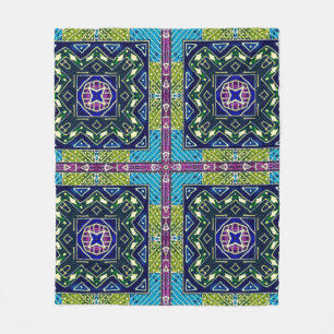 Nahtlose Azteken-Muster. Ikat Zickzack Tuch. Wiede Fleecedecke