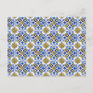 Nahtlose Azulejo-Kunst Postkarte