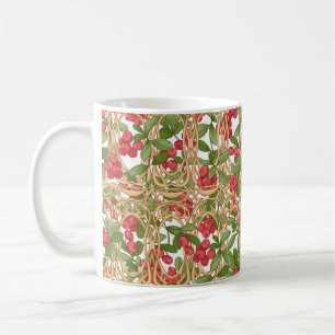 Nahtlose Baumkronenbeere in einem Korbkorb aus Kor Kaffeetasse