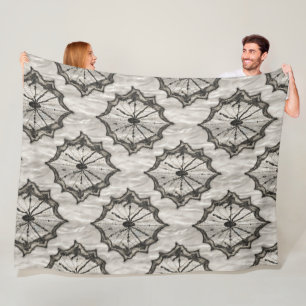 Nahtlose Black Lace Spiegeschicht Webmuster auf We Fleecedecke