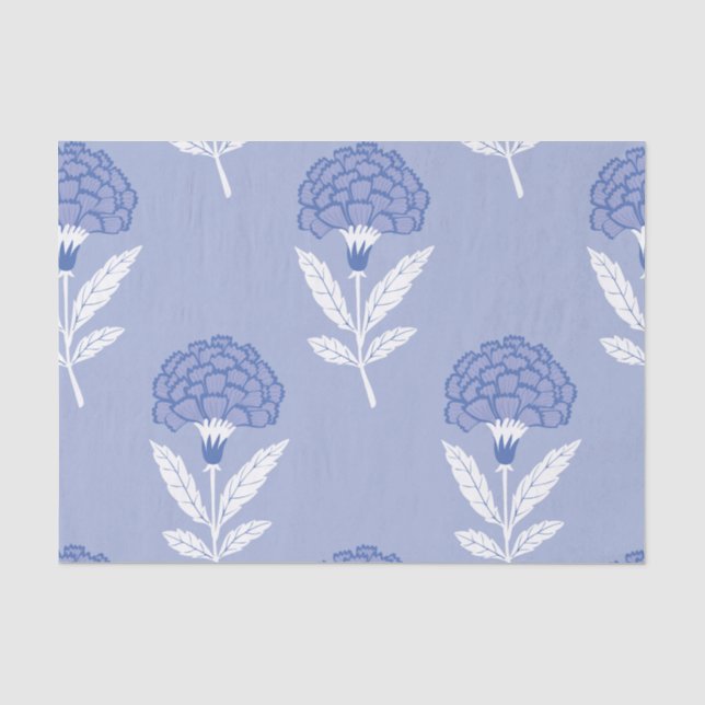 Nahtlose blaue Blume Muster decoupage Tissue Papa Seidenpapier (Vorderseite)