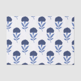 Nahtlose blaue Blume Seidenpapier
