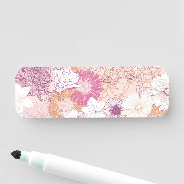 Nahtlose Blume Namensschild (Beispiel)