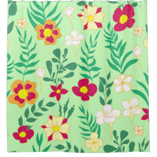 Nahtlose Blume und hinterlassene Innendekoration Duschvorhang