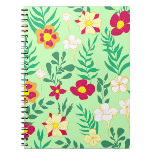 Nahtlose Blume und hinterlassene Innendekoration Notizblock