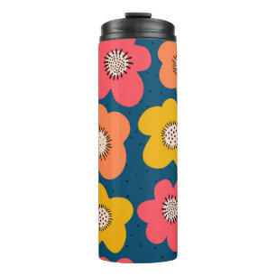 Nahtlose Blume. Wagemutige Floralien Skandinavien Thermosbecher