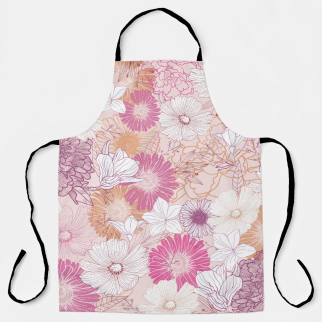 Nahtlose Blumen  Schürze (Vorderseite)