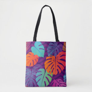 Nahtlose Blumenmuster aus dem tropischen Monsterge Tasche