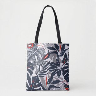 Nahtlose Blumenmuster aus exotischen Dschungel-Pfl Tasche