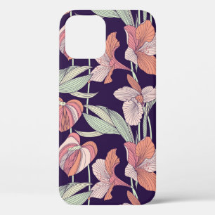 Nahtlose Blumenmuster, Blume, Orchidee, Moderne Case-Mate iPhone Hülle