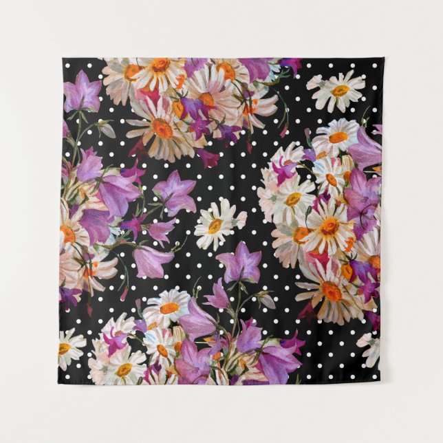 Nahtlose Blumenmuster. Bouquet wild lebender Blume Wandteppich (Vorderseite)