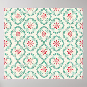 Nahtlose Blumenmuster der abstrakten Blume und le Poster