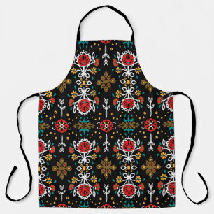 Nahtlose Blumenmuster Folk farbige Blume und Schürze