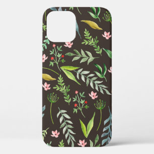 Nahtlose Blumenmuster. Handgezeichnete Aquarellfar Case-Mate iPhone Hülle