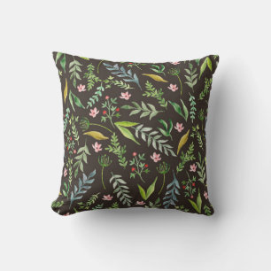 Nahtlose Blumenmuster. Handgezeichnete Aquarellfar Kissen