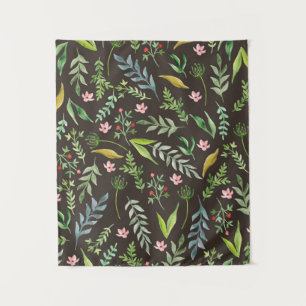 Nahtlose Blumenmuster. Handgezeichnete Aquarellfar Wandteppich