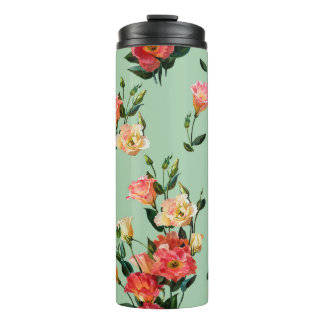 Nahtlose Blumenmuster im viktorianischen Stil. Bou Thermosbecher
