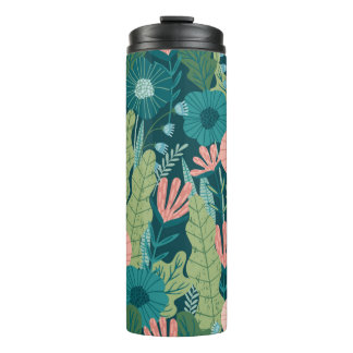 Nahtlose Blumenmuster, Innendekoration Thermosbecher