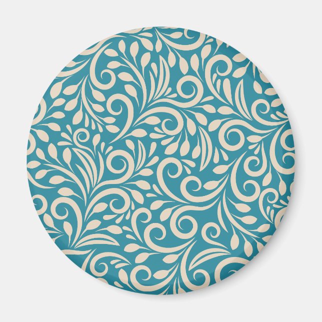 Nahtlose Blumenmuster Magnet (Vorne)