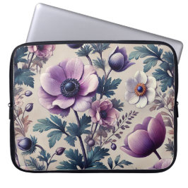 nahtlose Blumenmuster mit anemischer Schönheit Laptopschutzhülle