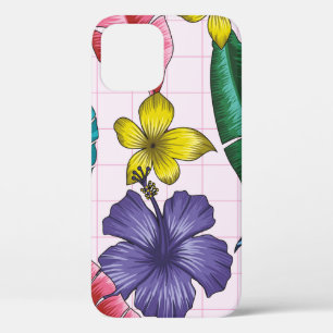 Nahtlose Blumenmuster mit Blätter. tropischer Rück Case-Mate iPhone Hülle