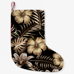 Nahtlose Blumenmuster mit Blätter. tropischer Rück Kleiner Weihnachtsstrumpf
