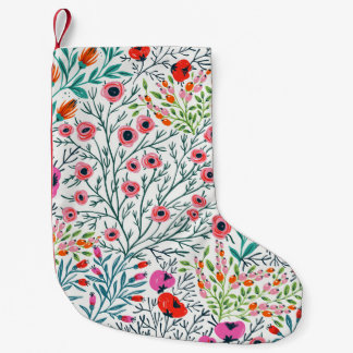 nahtlose Blumenmuster mit Blütenblüten im Sommer, Kleiner Weihnachtsstrumpf