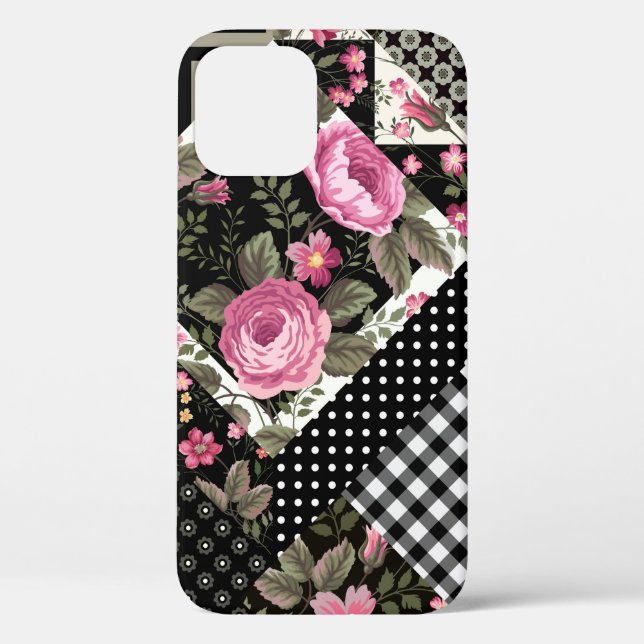 nahtlose Blumenmuster mit geometrischer Struktur Case-Mate iPhone Hülle (Rückseite)