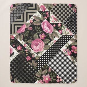 nahtlose Blumenmuster mit geometrischer Struktur Sherpadecke