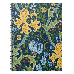 Nahtlose Blumenmuster mit großen Blume, Lilien und Notizblock